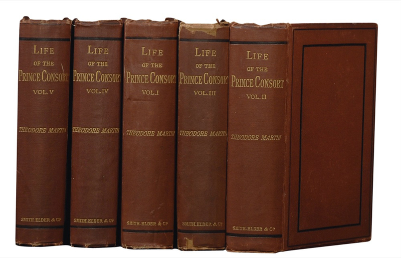 Lot 288 Victoria: Lengthy Prince Albert biography, all five volumes of which are lovingly signed by Victoria