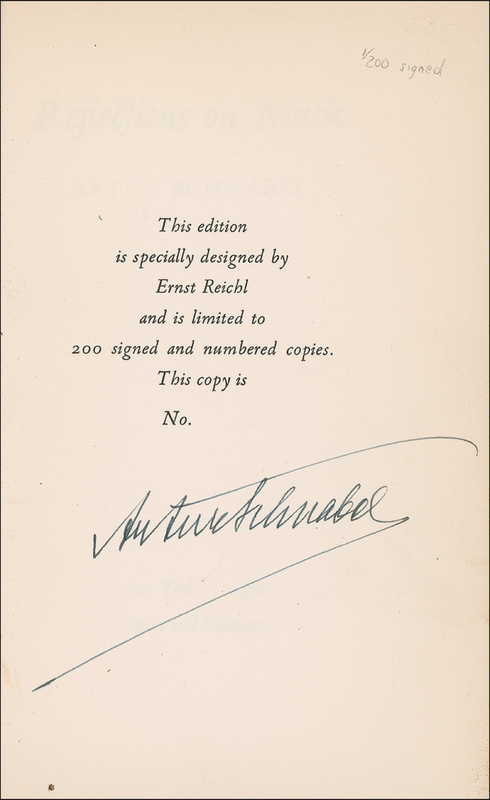 Lot 627 Artur Schnabel Book