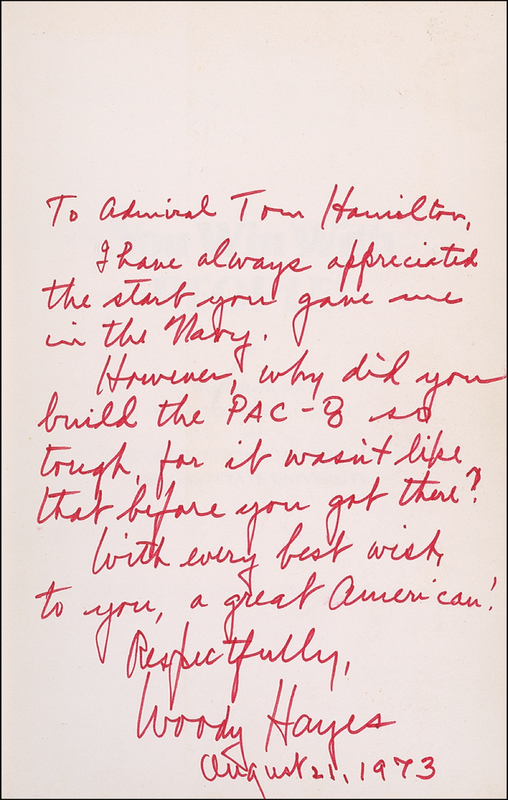 Lot 1246 Woody Hayes Book