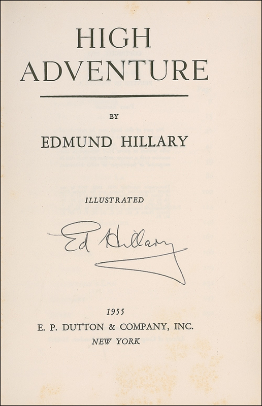 Lot 209 Edmund Hillary Book
