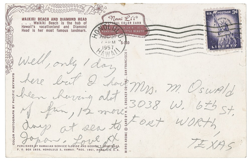 Lot 245 Lee Harvey Oswald: Oswald questionably “having a lot of fun” en route to Japan with the US Marines