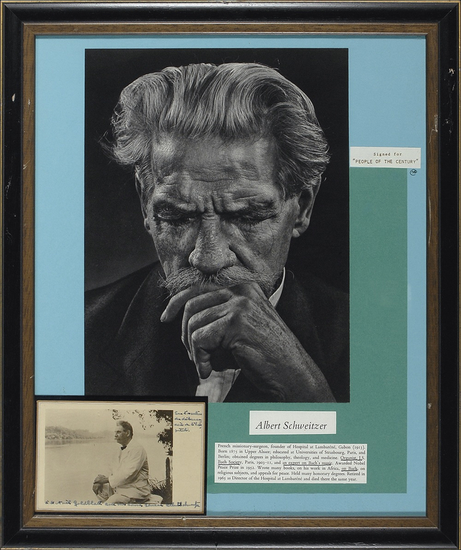 Lot 257 Albert Schweitzer Signed Photograph