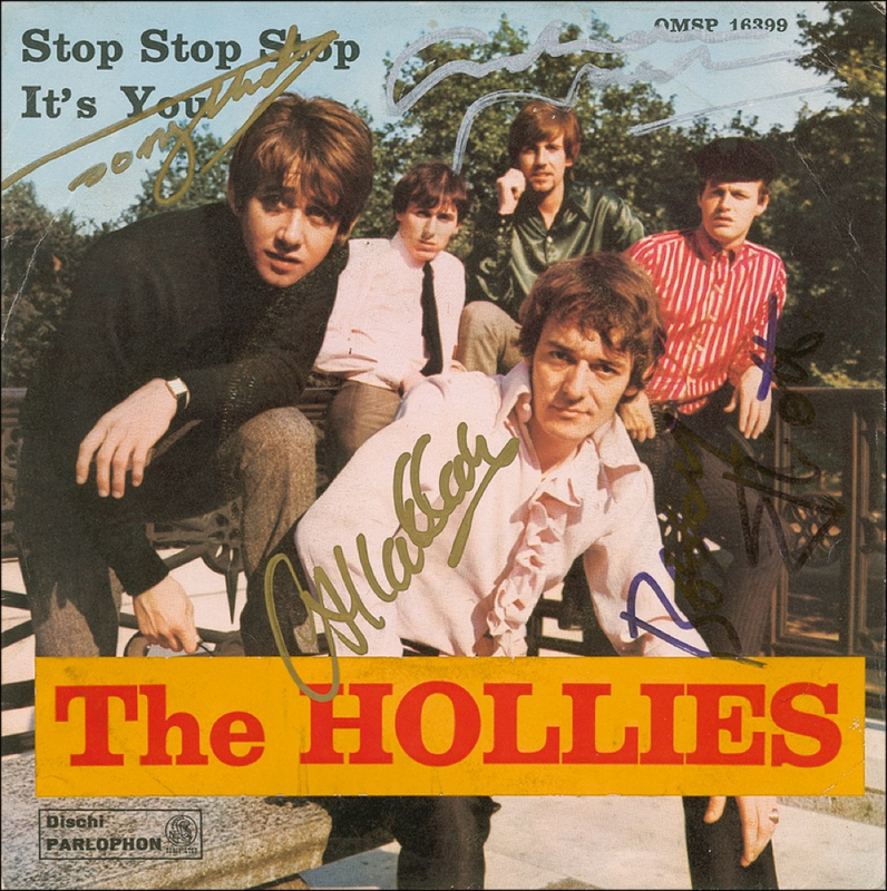 Lot 708 The Hollies 45 RPM Record Sleeve