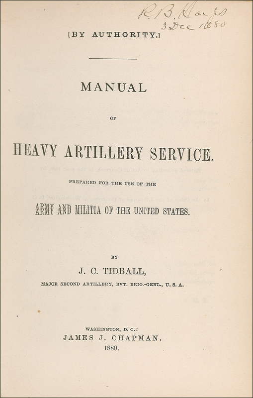 Lot 44 Rutherford B. Hayes: From Hayes? personal library, bearing his ownership signature dated three days before his final State of the Union address