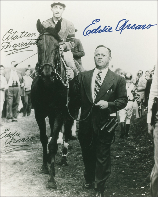 Lot 1251 Horse Racing: Eddie Arcaro Signed Photograph
