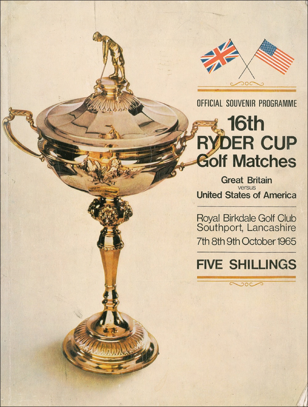 Lot 1240 Golf: Ryder Cup: Commercialization finds the Ryder Cup