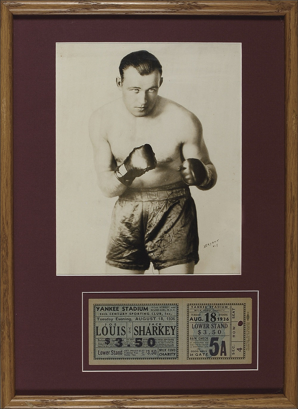 Lot 1341 Jack Sharkey Signed Photograph