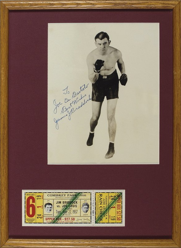 Lot 1193 James J. Braddock: Signed photo of the ‘Cinderella Man’