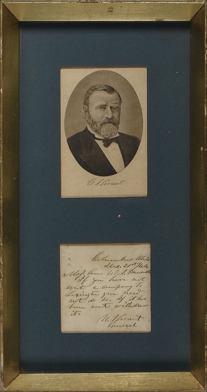Lot 36 U. S. Grant: Grant orders Hancock to withdraw his troops from Lexington