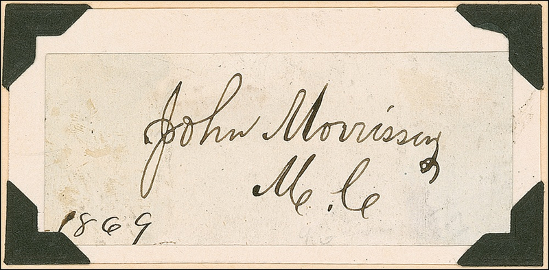 Lot 1298 John Morrissey: Early heavyweight champion John Morrissey
