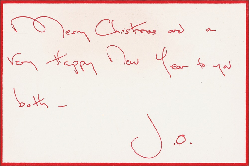 Lot 54 Jacqueline Kennedy Signed Note