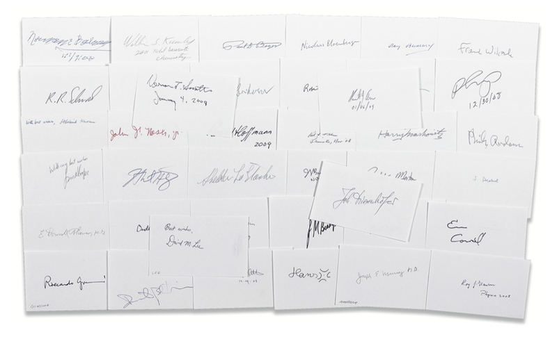 Lot 243 Nobel Prize Recipients Signatures