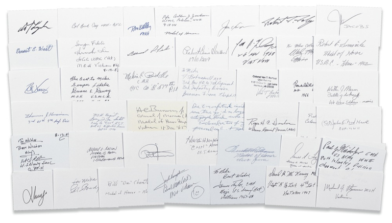 Lot 351 Medal of Honor Recipients Signatures