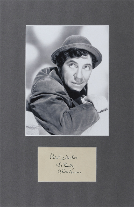 Lot 978 Chico Marx Signature