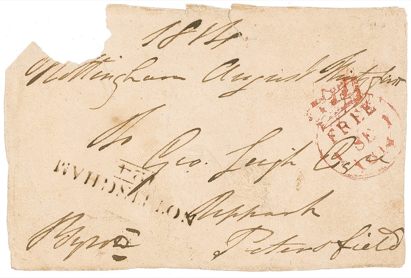 Lot 463 Lord Byron: Signed by Byron; addressed by the half-sister to whom he was scandalously linked