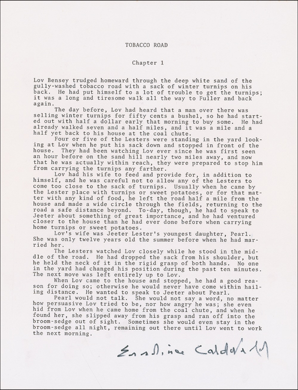 Lot 464 Erskine Caldwell