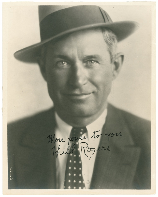 Lot 1023 Will Rogers Signed Photograph