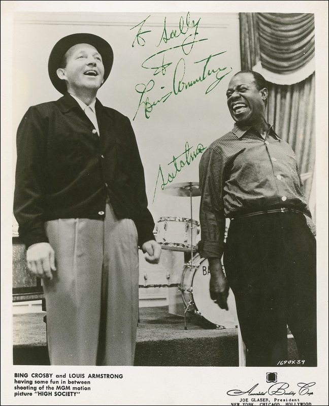 Lot 601 Louis Armstrong: Satchmo clowns on the High Society set