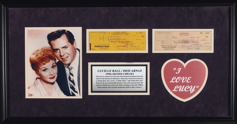 Lot 828 Lucille Ball and Desi Arnaz Checks