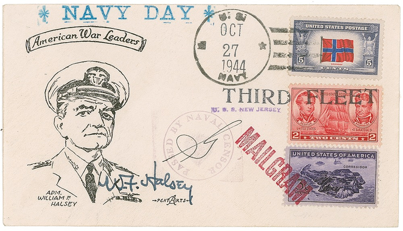 Lot 328 William F. Halsey First Day Cover