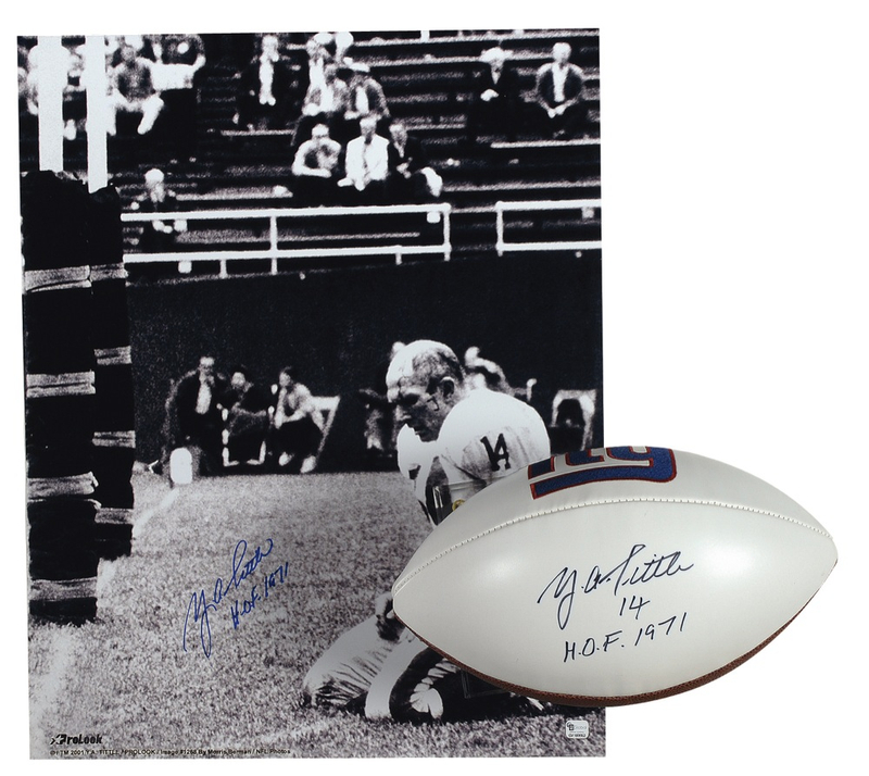 Lot 1352 Y. A. Tittle Group Lot