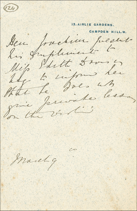 Lot 615 Joseph Joachim