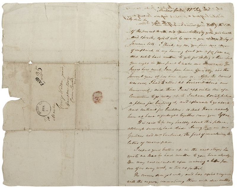 Lot 175 Declaration of Independence: George Walton Handwritten Letter Signed
