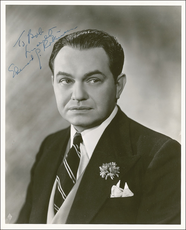 Lot 1020 Edward G. Robinson Signed Photograph