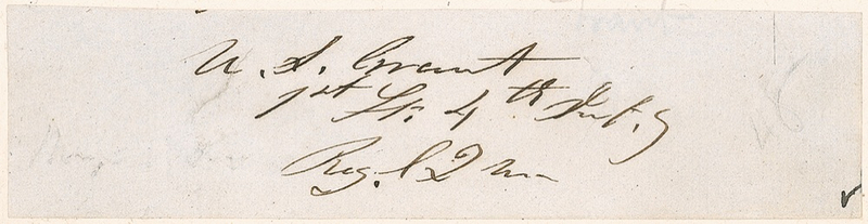 Lot 38 U. S. Grant Signature