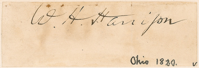 Lot 43 William Henry Harrison Signature