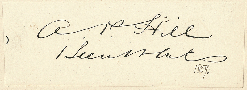 Lot 330 Ambrose P. Hill: Early signature of the rare and distinguished General Hill
