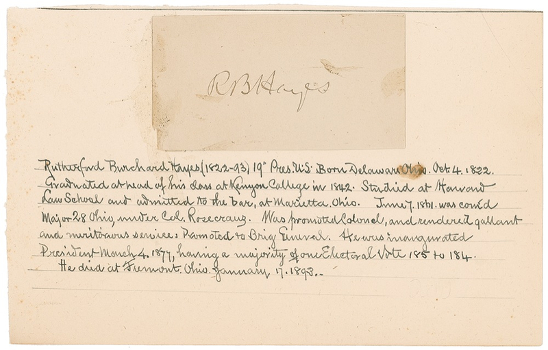 Lot 45 Rutherford B. Hayes