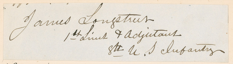 Lot 342 James Longstreet Signature