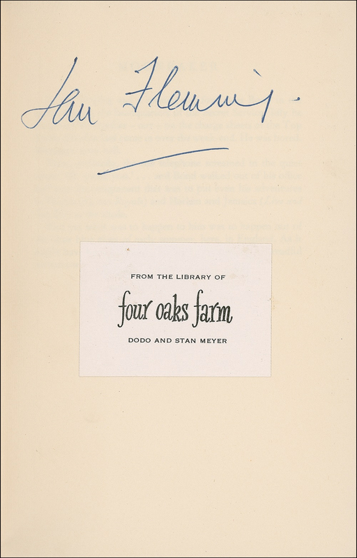 Lot 491 Ian Fleming: Fleming signed Bond book