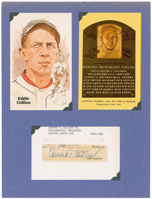 Lot 1204 Eddie Collins Signature