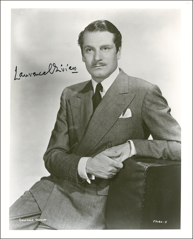 Lot 1001 Laurence Olivier Signed Photograph