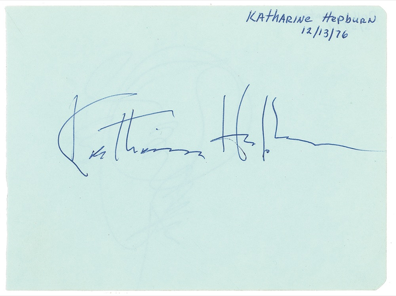 Lot 924 Katharine Hepburn Signature