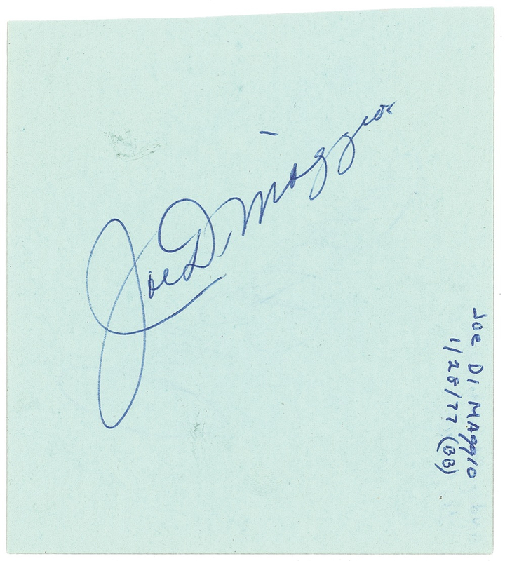 Lot 1277 Mickey Mantle and Joe DiMaggio Signatures