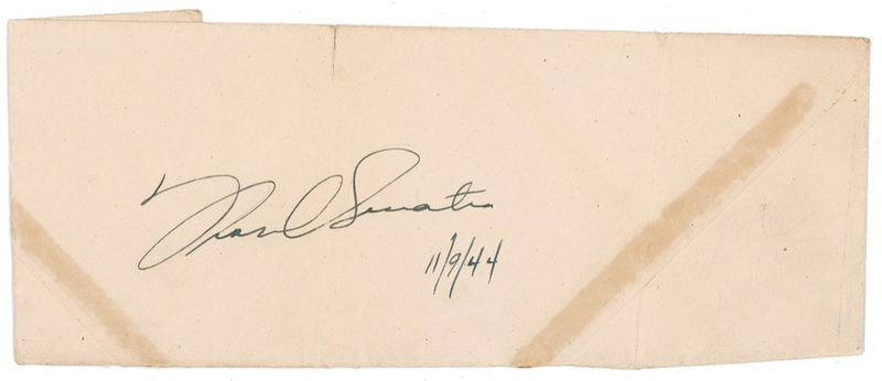 Lot 775 Frank Sinatra Signature