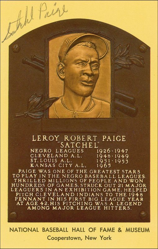 Lot 1316 Satchel Paige Hall Of Fame Card