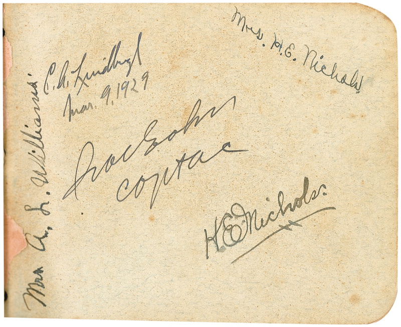 Lot 431 Charles Lindbergh Signature
