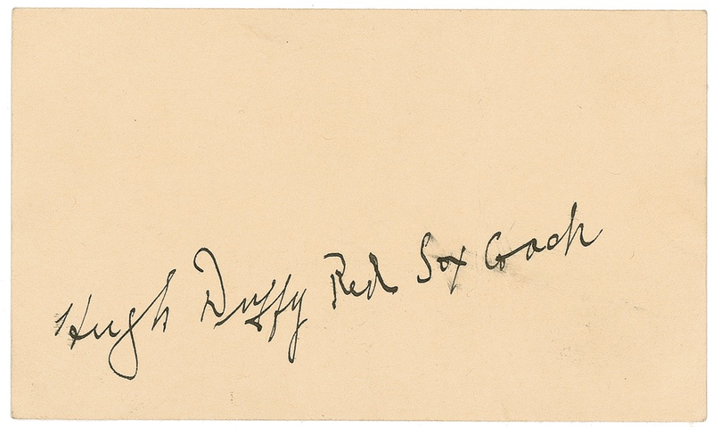 Lot 1222 Hugh Duffy Signature