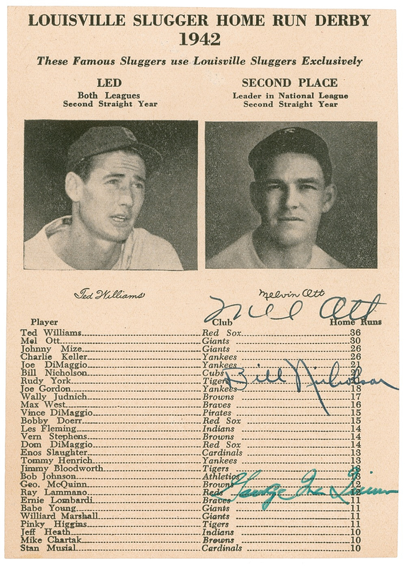 Lot 1310 Mel Ott Signature
