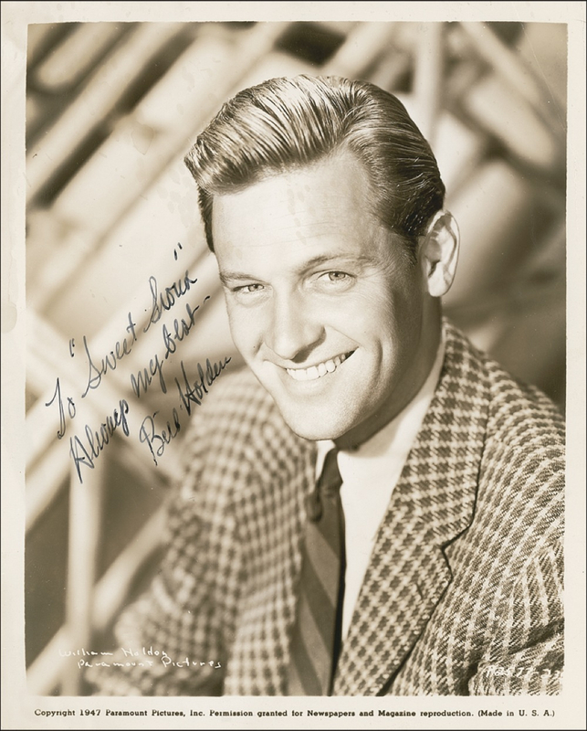 Lot 929 William Holden Signed Photograph