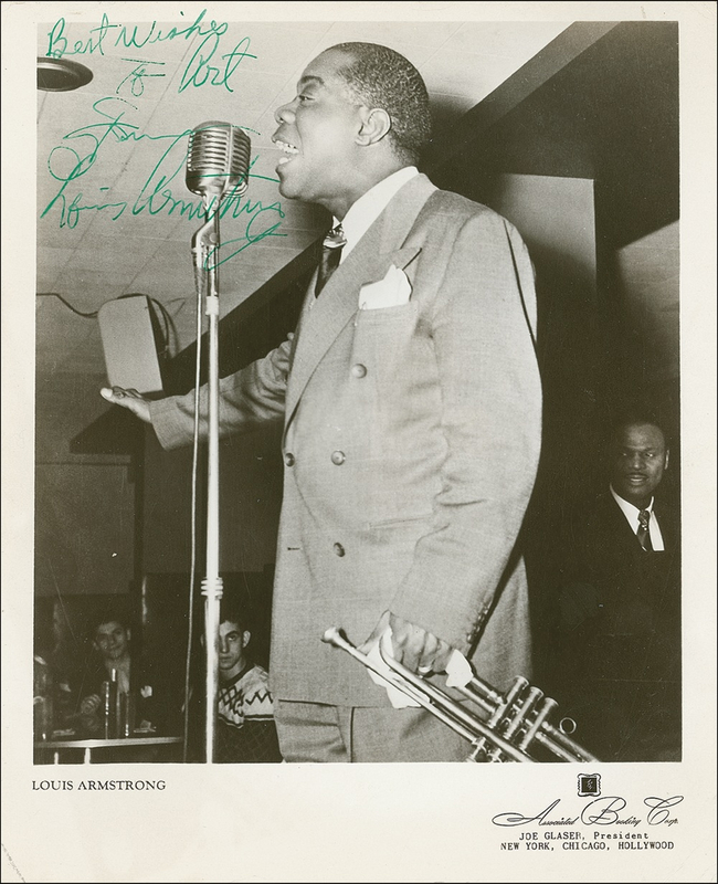 Lot 602 Louis Armstrong Signed Photograph