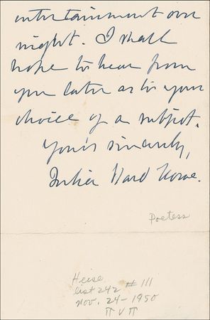 Lot #498 Julia Ward Howe - Image 1