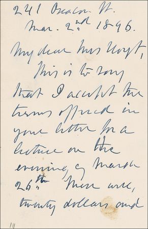 Lot #498 Julia Ward Howe - Image 2