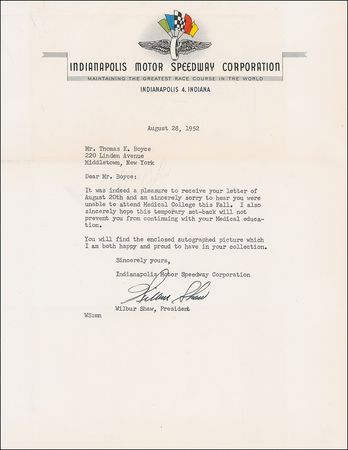Lot #1342 Wilbur Shaw - Image 2