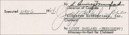 Lot #892 Judy Garland: Judy deposits her films in the Library of Congress - Image 3