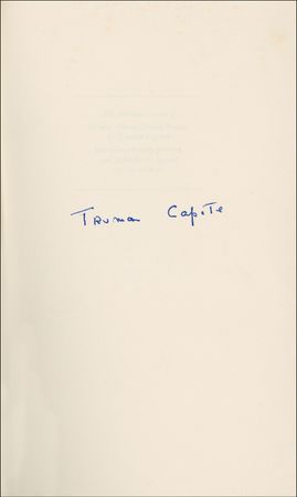 Lot #466 Truman Capote Book - Image 1